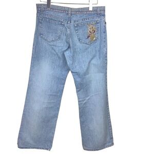ROBERTO CAVALLI VINTAGE 90s EMBROIDERED BOHO JEANS